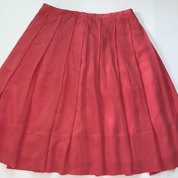 J. Crew silk pleated skirt
